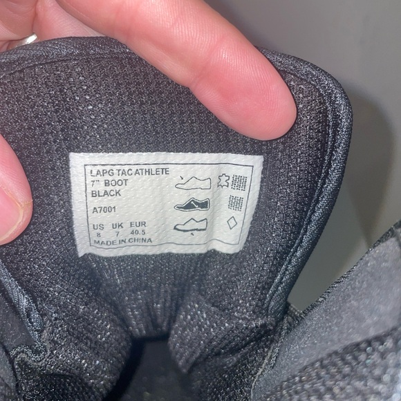 MENS LAPG TAC ATHLETE 7” BOOTS SIZE 8 BLACK - Excellent Condition - Picture 7 of 10